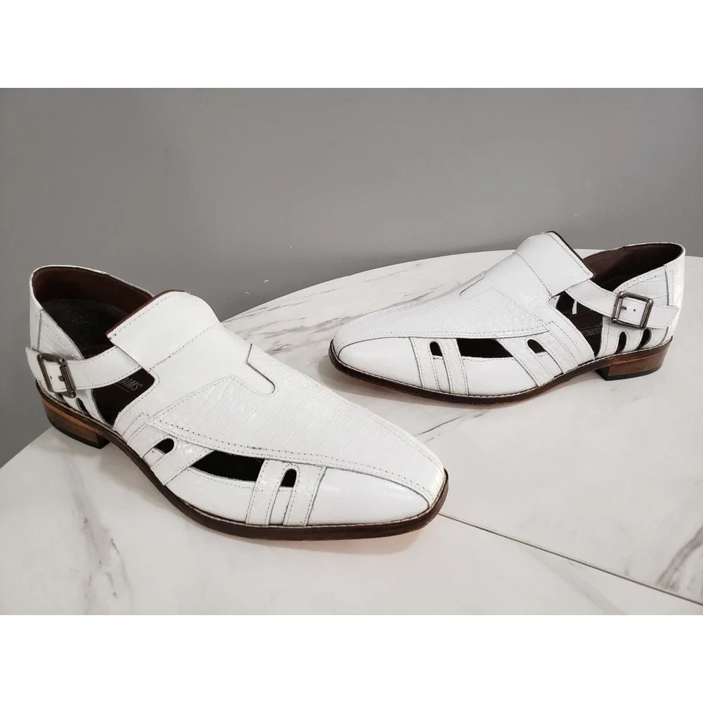 NEW WITHOUT BOX - Size 10 WIDE Stacy Adams Calvino Men's Sandal Dress Croc Snake